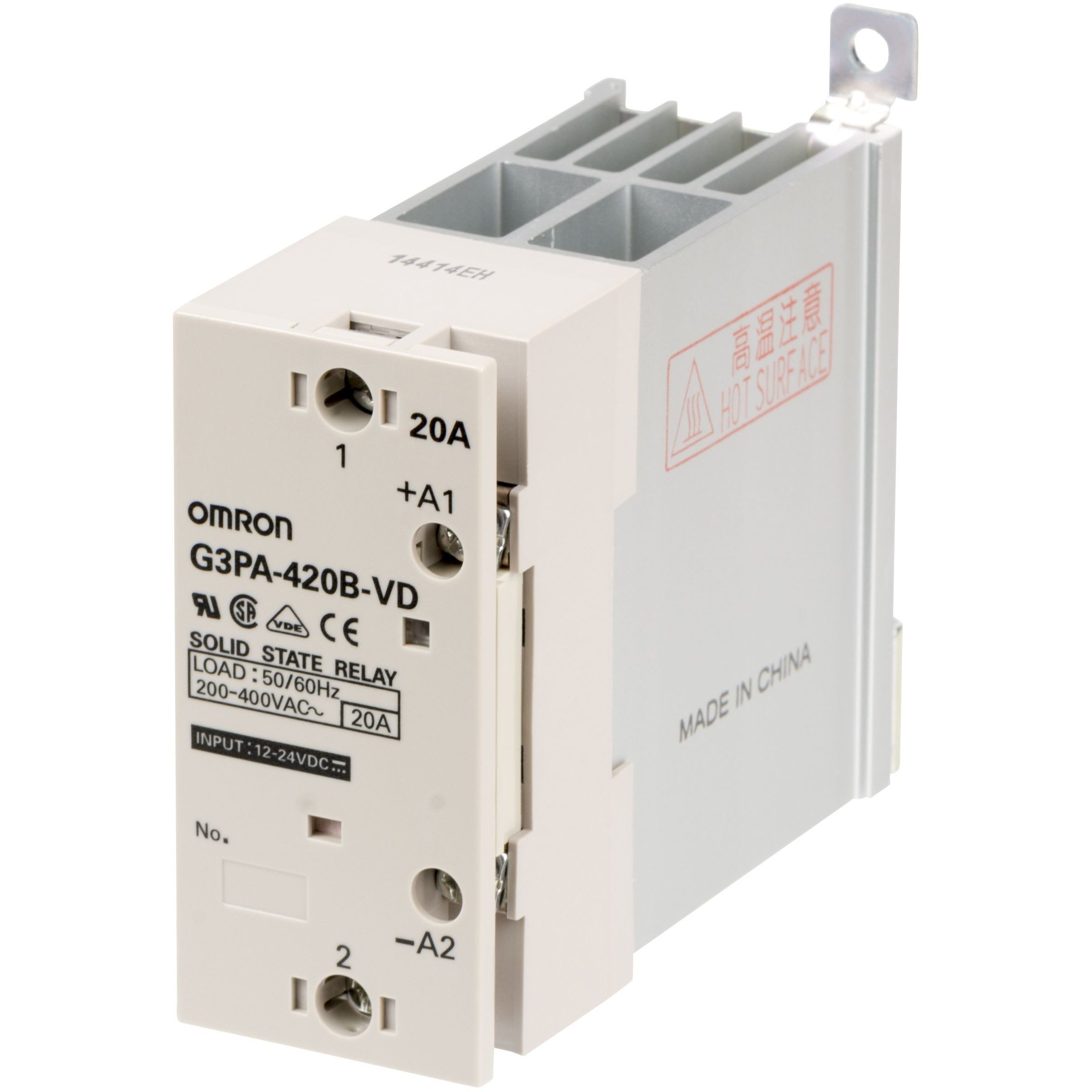 OMRON - Solid state relay, DIN rail/surface moun - G3PA-420B-VD 12-24VDC