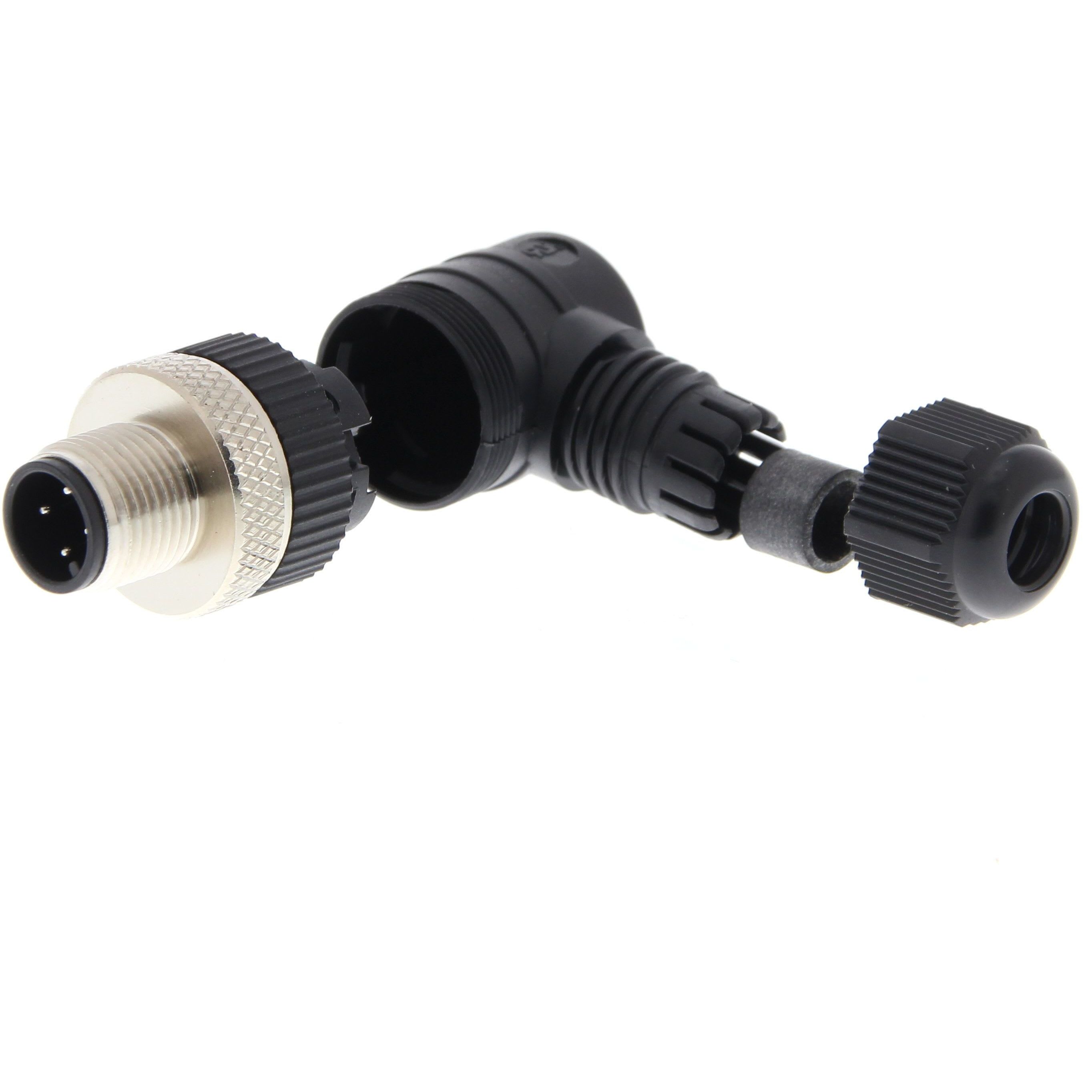 OMRON - Field assembly connector, M12 right-angl - Y92E-MM12PVC4Aconf-L