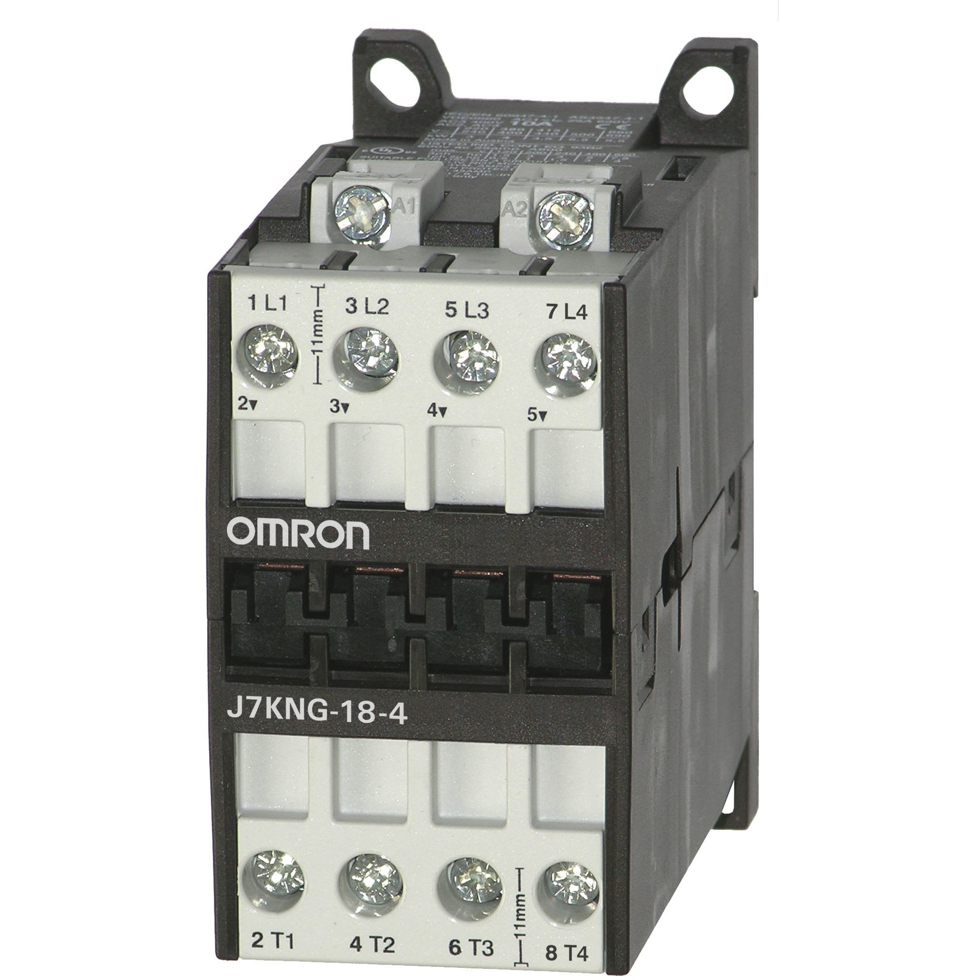 OMRON - DC solenoid motor contactor, 4-pole, 18A - J7KNG-18-4 24D
