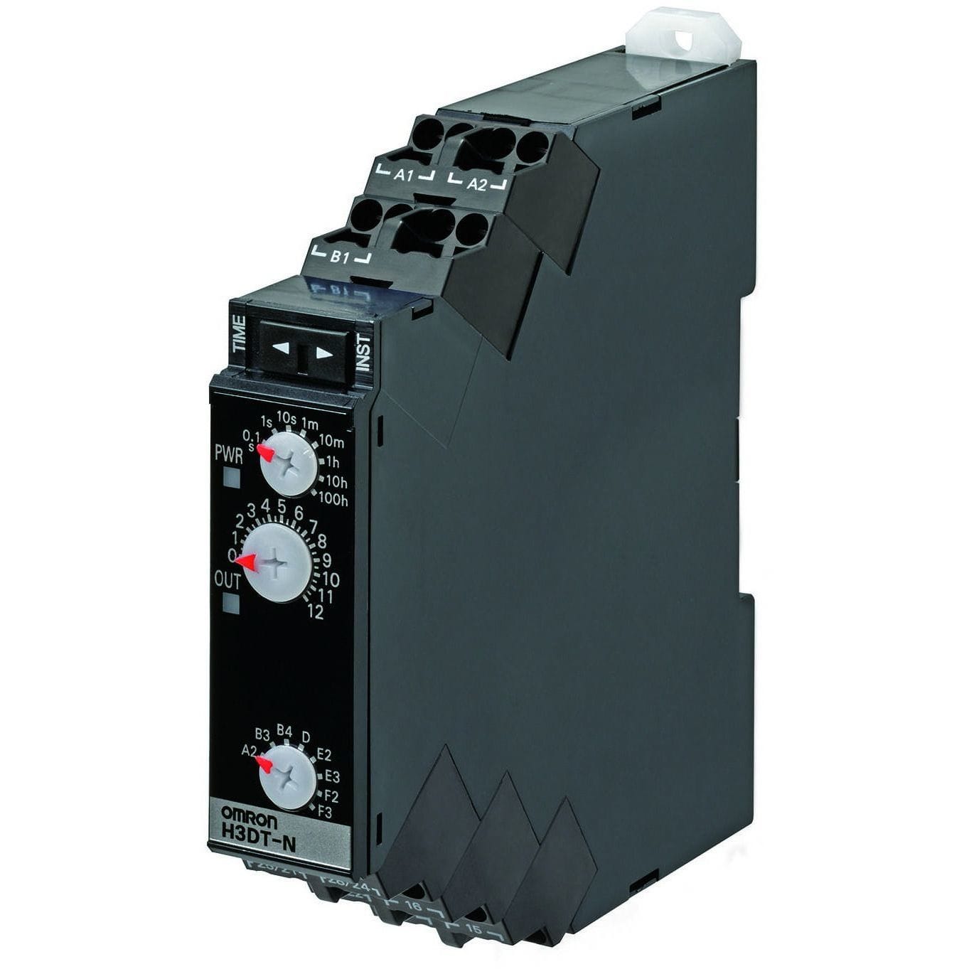 OMRON - Timer, DIN rail mounting, 17.5mm, Multif - H3DT-N2 24-240VAC/DC
