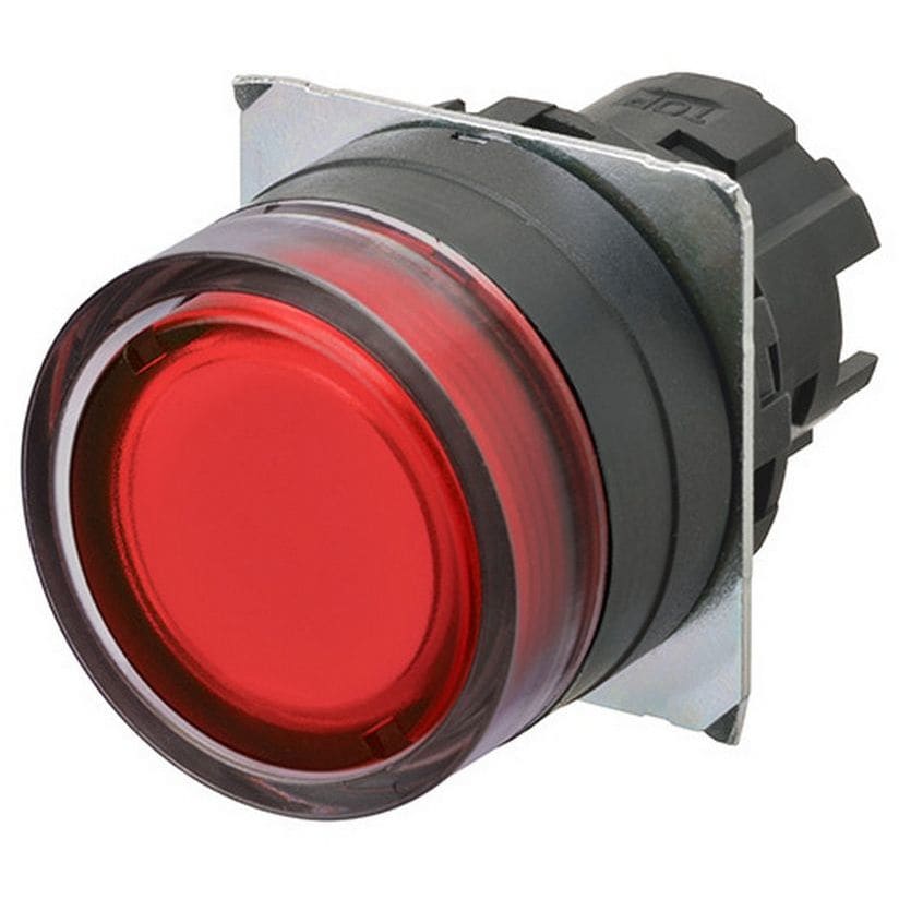 OMRON - Pushbutton A22NZ 22 dia., bezel plastic, - A22NZ-BGM-TRA