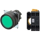 OMRON - Pushbutton A22NL Ø22, bezel plastic, FLA - A22NL-BNM-TGA-P100-GC