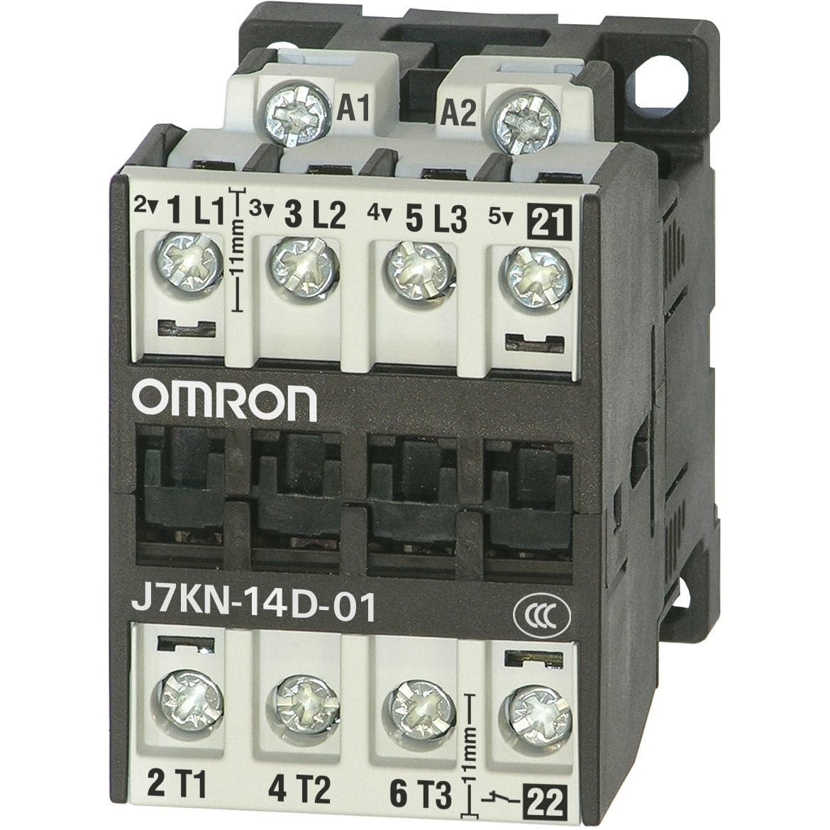 OMRON - Contactor, 3-pole, 5.5 kW, 14 A AC3 (380 - J7KN-14D-01 24D