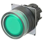 OMRON - Pushbutton A22NZ 22 dia., bezel plastic, - A22NZ-BGM-TGA