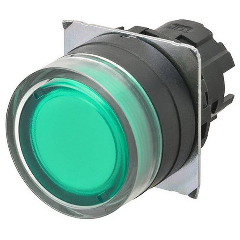 OMRON - Pushbutton A22NZ 22 dia., bezel plastic, - A22NZ-BGM-TGA