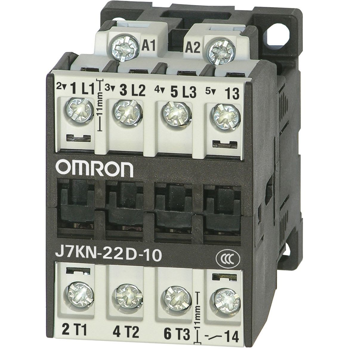 OMRON - Contactor, 3-pole, 11 kW, 22 A AC3 (380- - J7KN-22D-10 24D