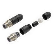 OMRON - Field assembly connector, M12 straight p - XS2G-D4S1