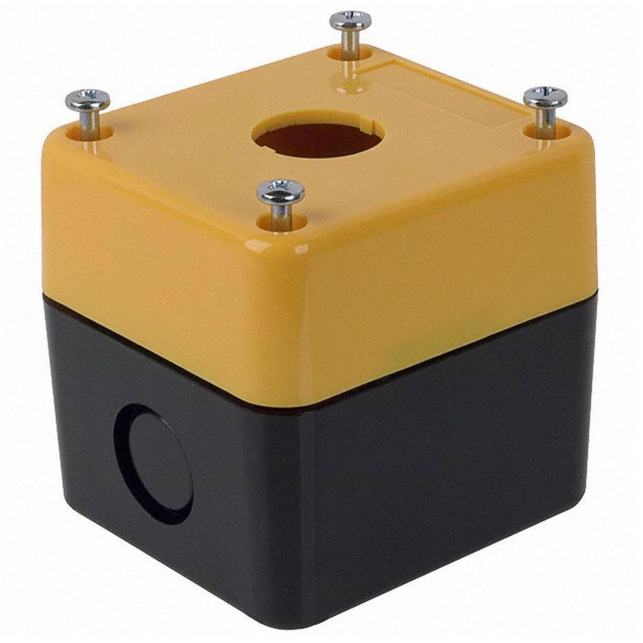 OMRON - Control box enclosure, one hole, yellow, - A22Z-B101Y