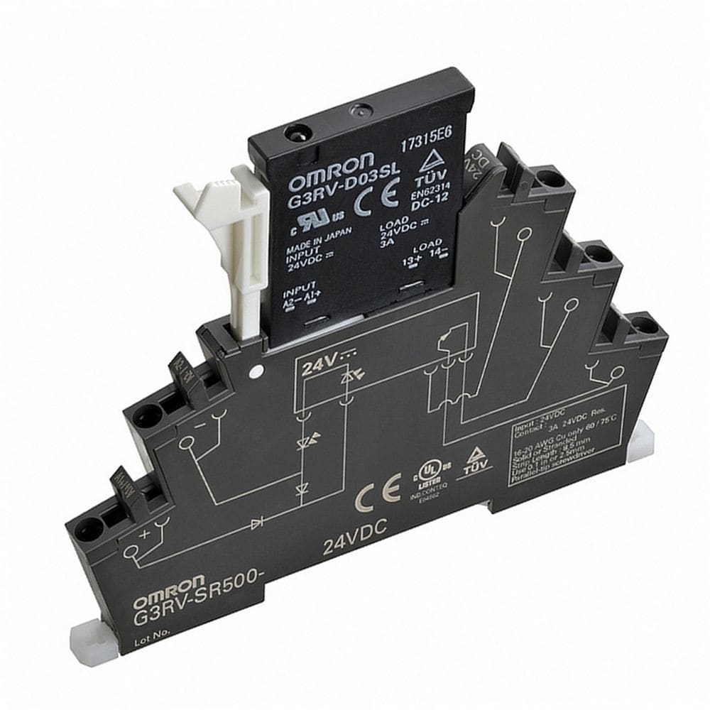 OMRON - Slimline SSR 6mm, incl. socket, DC outp - G3RV-SR500-D 12VDC