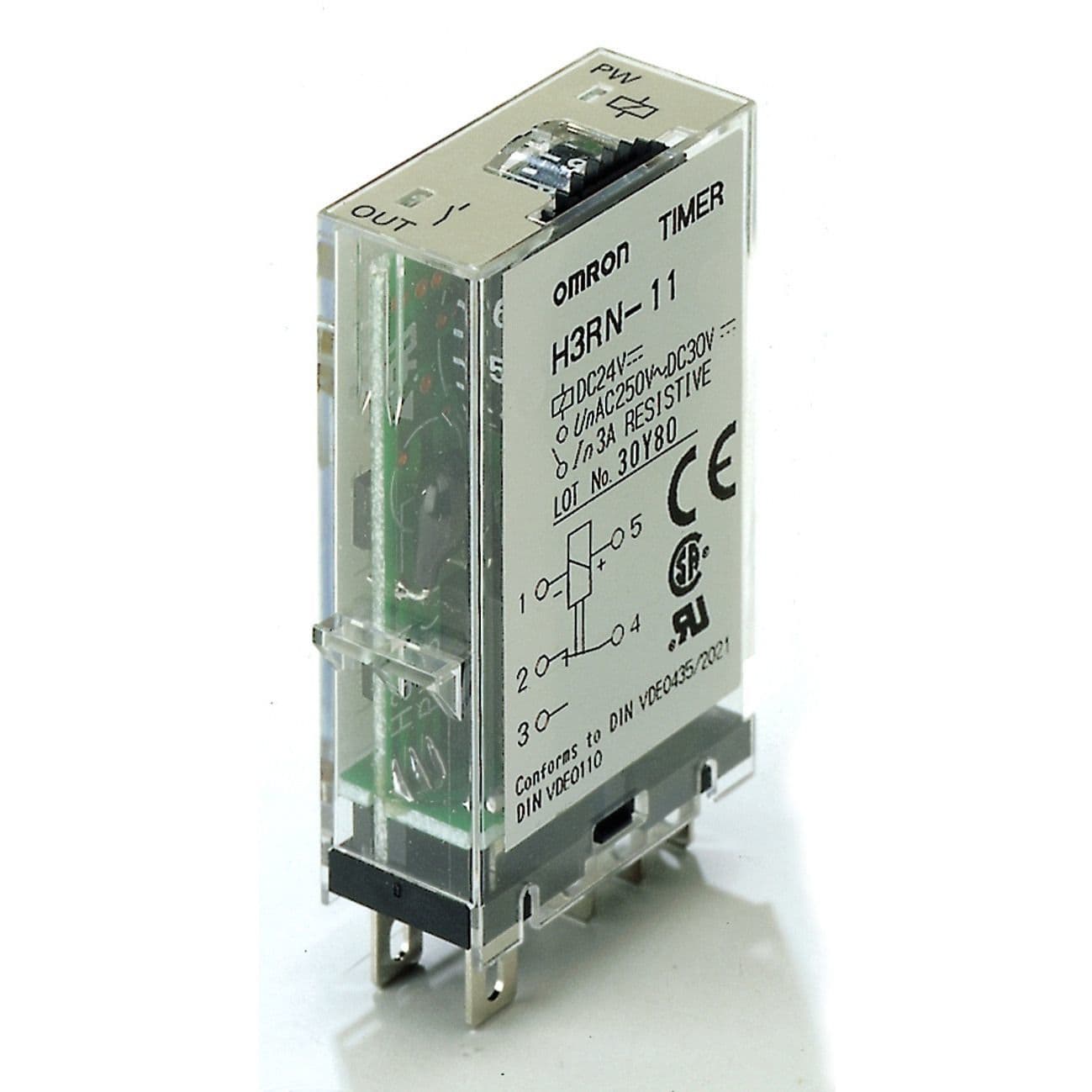 OMRON - Timer, plug-in, 5-pin, multifunction, 0. - H3RN-1 12VDC