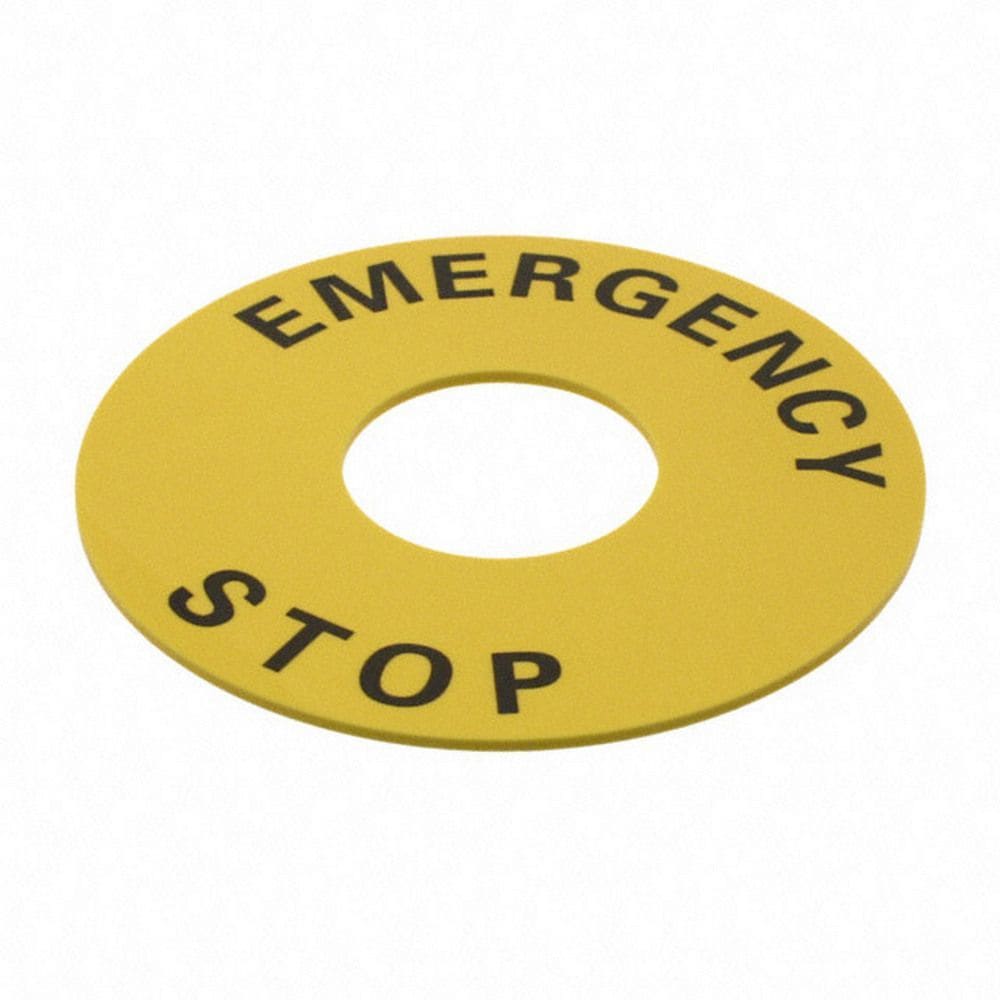 OMRON - Legend plate, emergency stop, 60 mm dia. - A22Z-3466-1