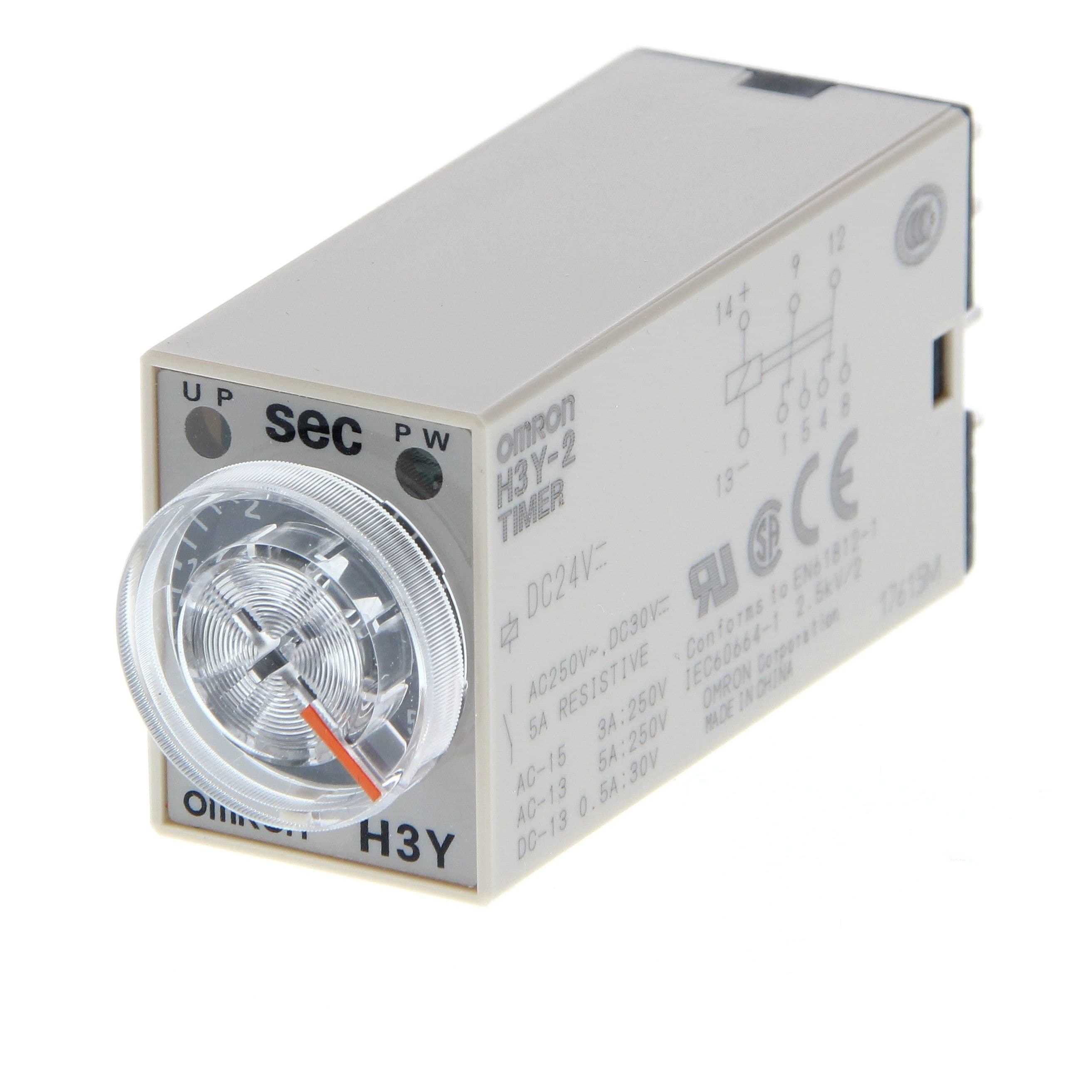 OMRON - Timer, plug-in, 14-pin, on-delay, 4PDT, - H3Y-4 AC200-230 60S