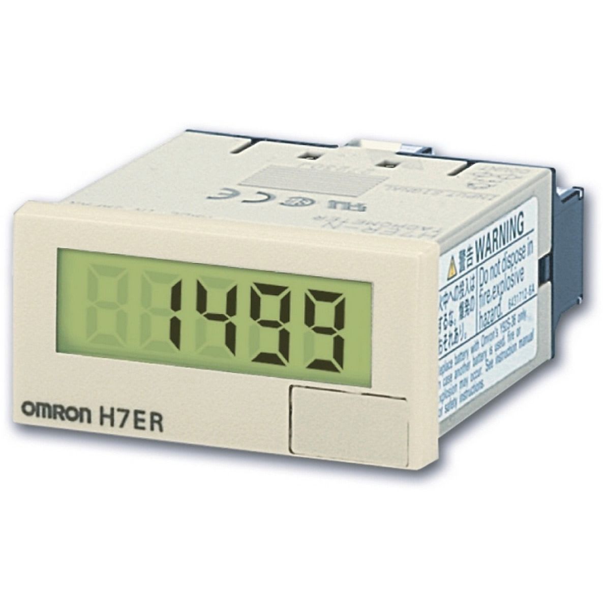 OMRON - Tachometer, DIN 48 x 24 mm, self-powered - H7ER-N