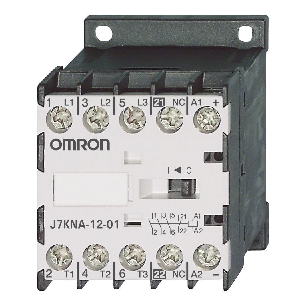 OMRON - Contactor, 3-pole, 12 A/5.5 kW AC3 (20 A - J7KNA-12-01 24D