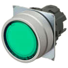 OMRON - Pushbutton A22NZ 22 dia., bezel brushed - A22NZ-MNM-TGA