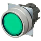 OMRON - Pushbutton A22NZ 22 dia., bezel brushed - A22NZ-MNM-TGA