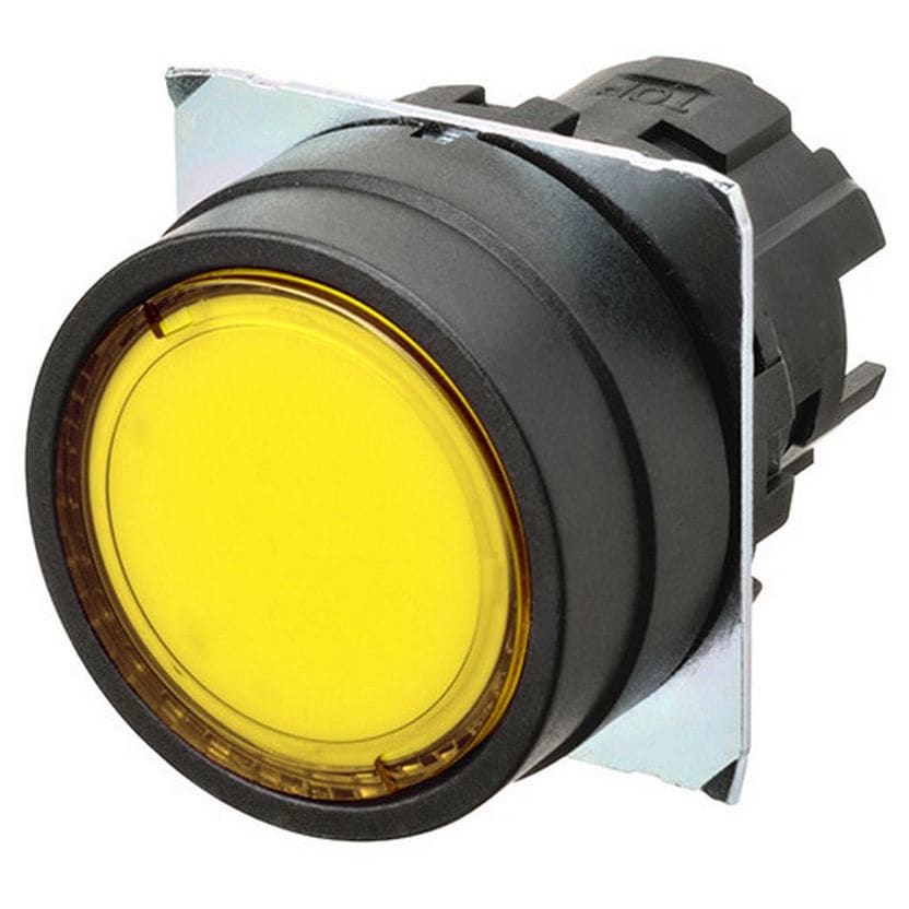 OMRON - Pushbutton A22NZ Ø22, bezel plastic, FLA - A22NZ-BNM-TYA