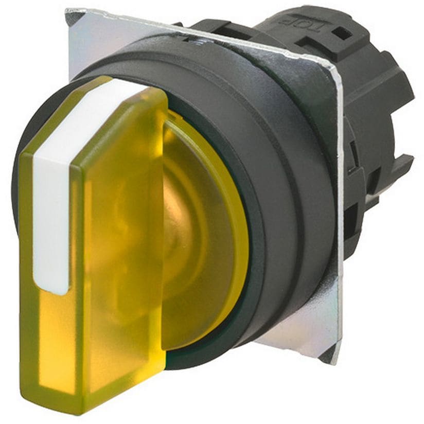 OMRON - Selector A22NZ Ø22, 3 position, Lighted, - A22NZ-3BM-TYA