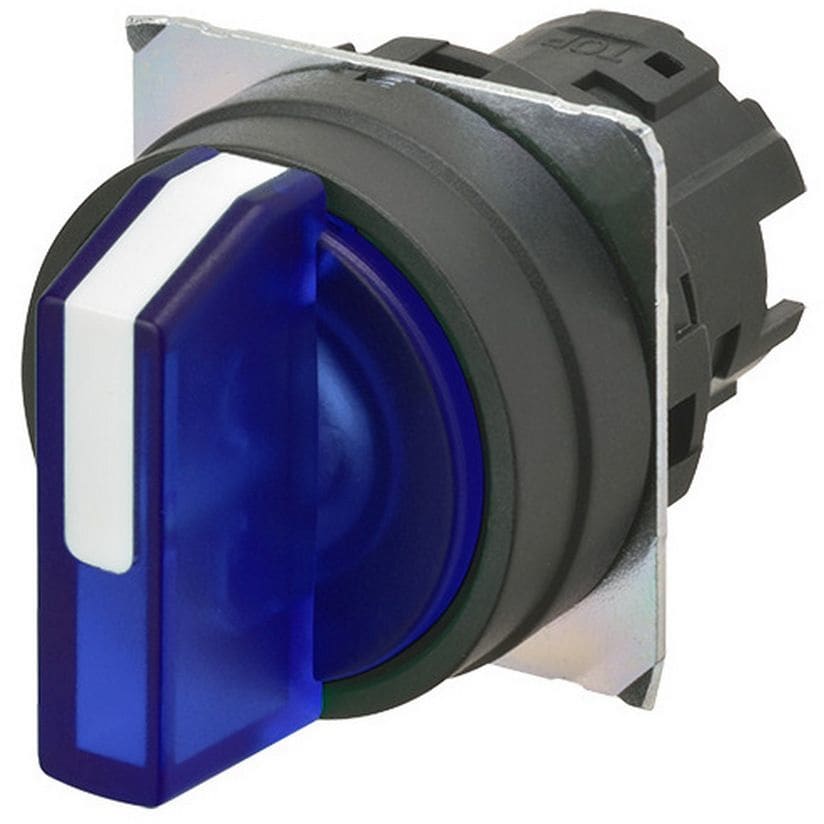 OMRON - Selector A22NZ Ø22, 3 position, Lighted, - A22NZ-3BB-TAA