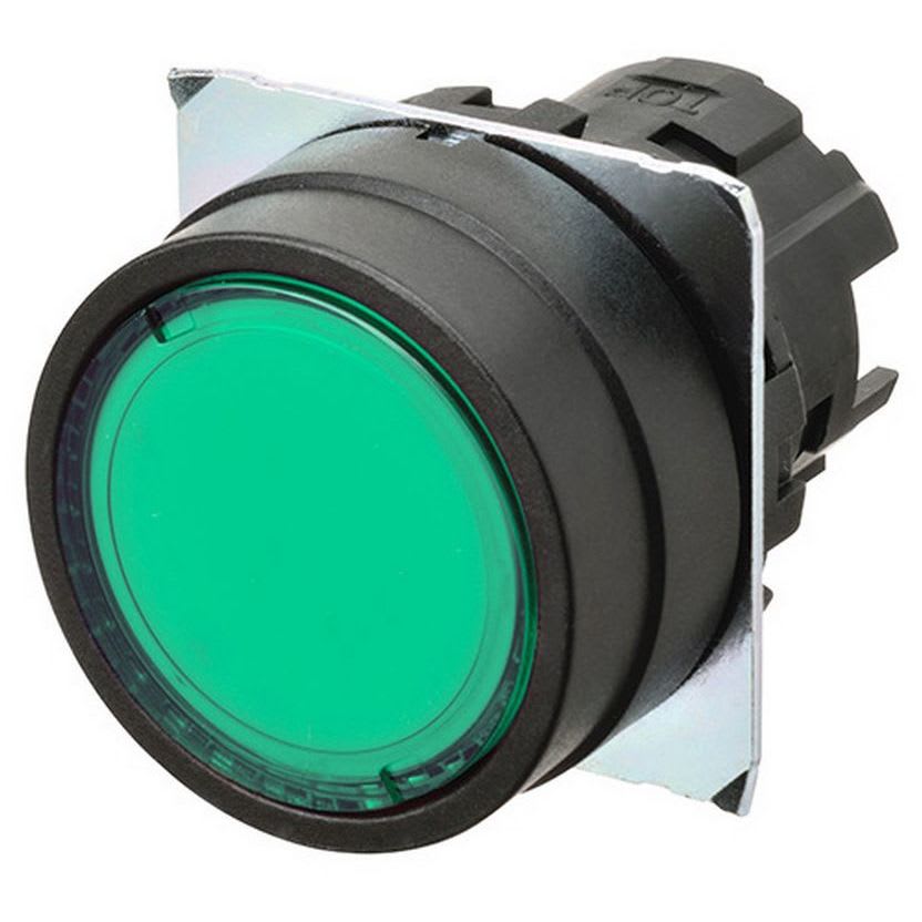 OMRON - Pushbutton A22NZ Ø22, bezel plastic, FLA - A22NZ-BNM-TGA