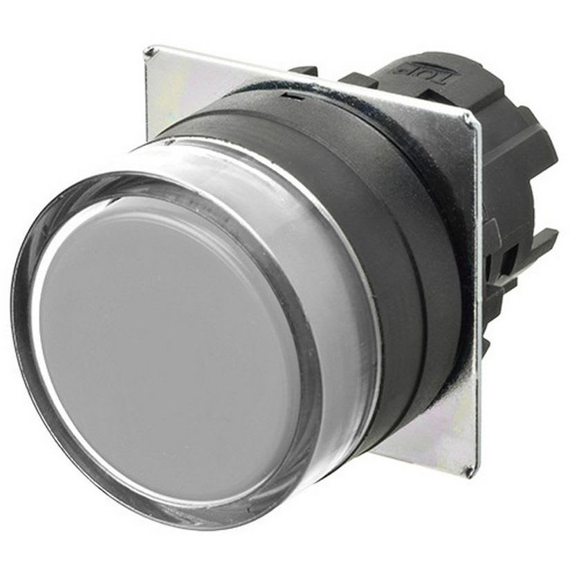 OMRON - Pushbutton A22NZ Ø22, bezel plastic, FUL - A22NZ-BGM-NWA