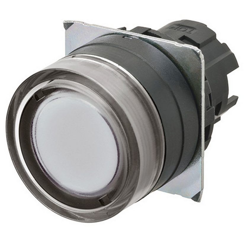 OMRON - Pushbutton A22NZ 22 dia., bezel plastic, - A22NZ-BGM-TWA