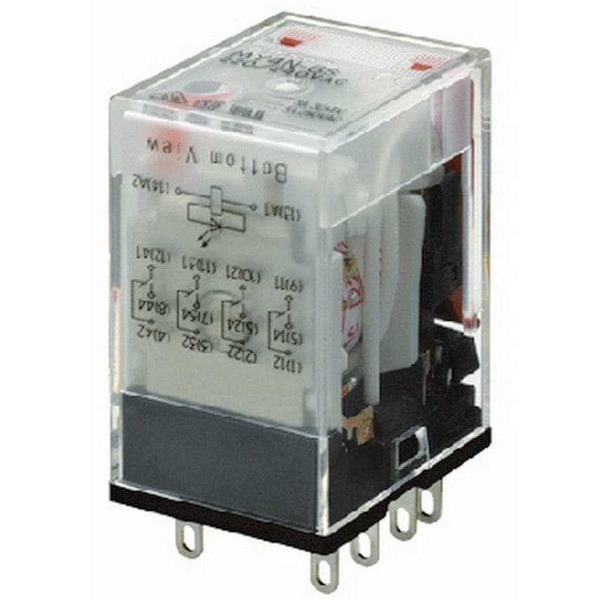 OMRON - Relay, plug-in, 14-pin, 4PDT, 6 A, mecha - MY4-GS 24VDC