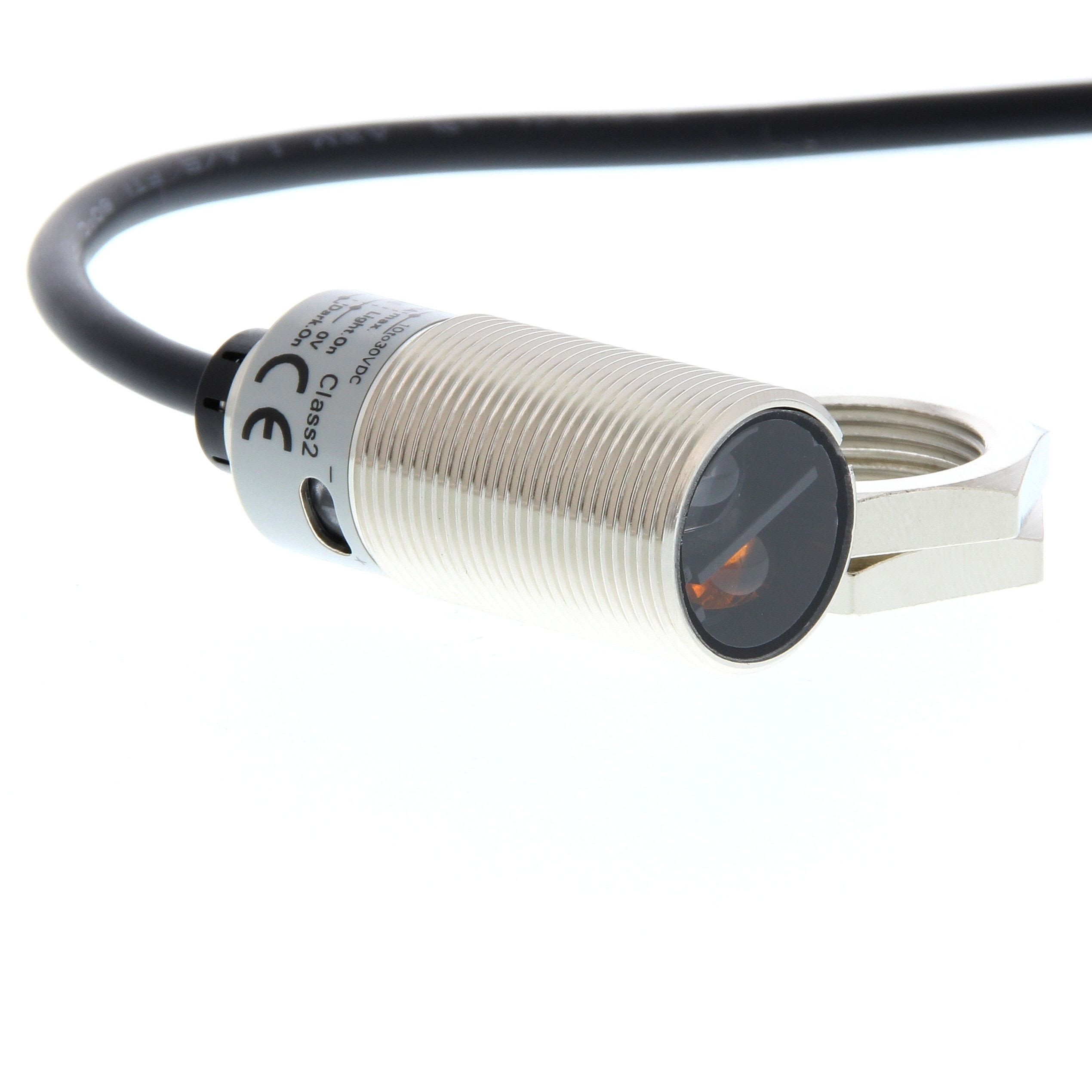 OMRON - Photoelectric sensor, M18 threaded barre - E3FB-LP12 2M