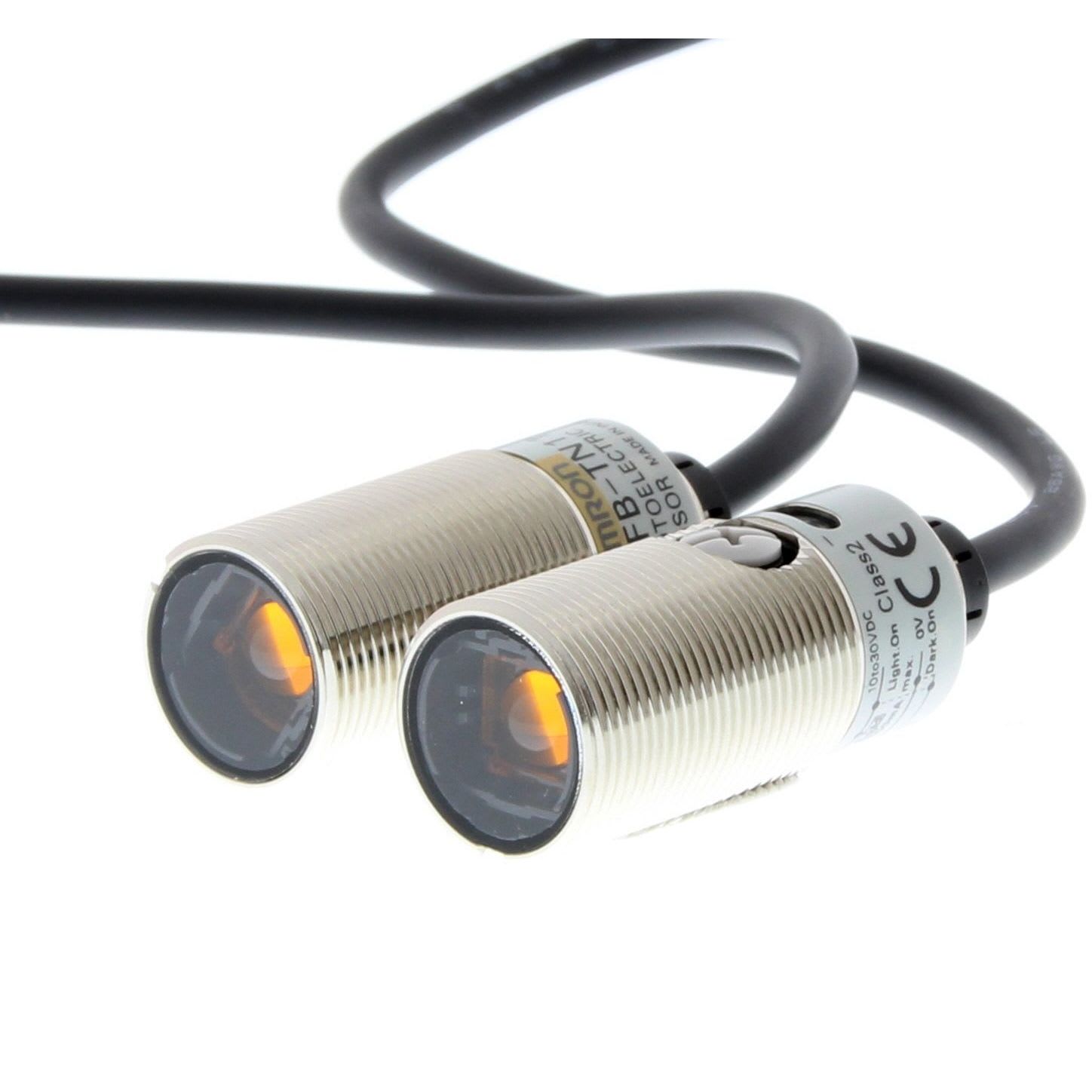 OMRON - Photoelectric sensor, M18 threaded barre - E3FB-TN11 2M