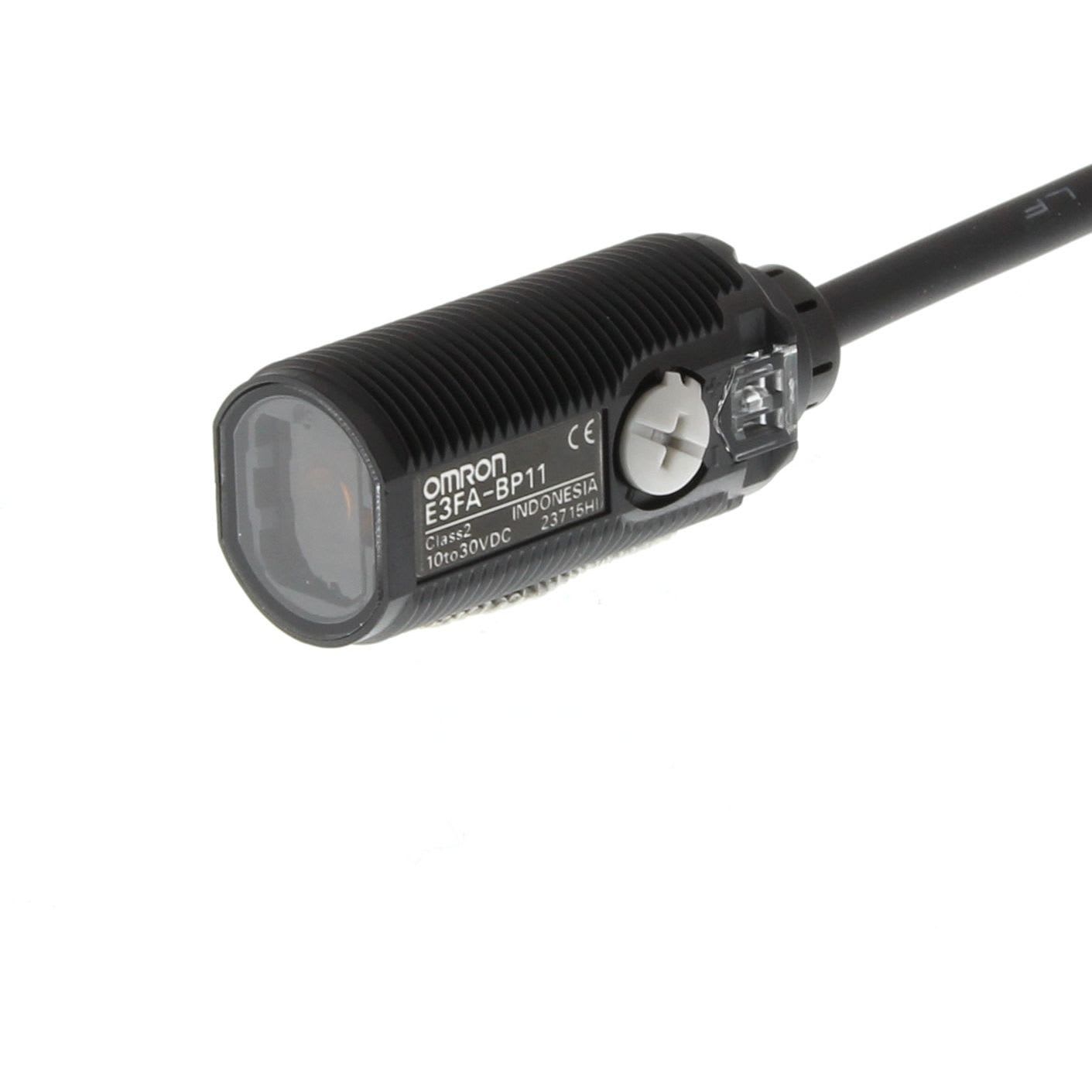 OMRON - Photoelectric sensor, M18 threaded barre - E3FA-BP11 2M