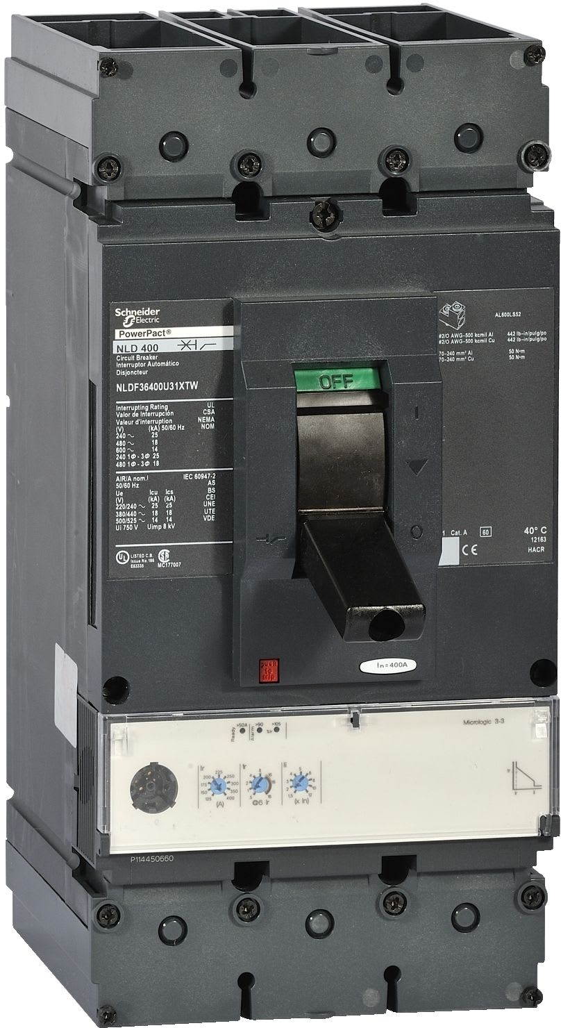 SCHNEIDER ELECTRIC - Powerpact L J-65 kA Micrologic 3.3 400A - NLJF36400U31XTW