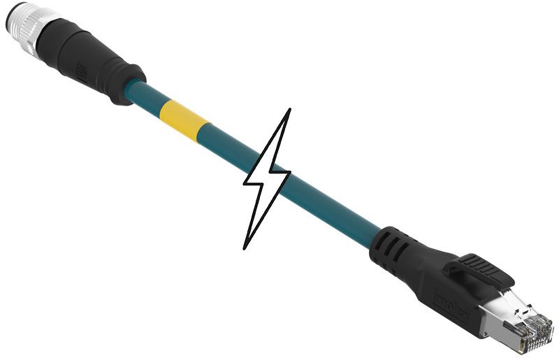 MOLEX - Sensor/Actuator/Power cable - CSE M12 ETH 4P DC MA STR RJ45 WSOR 10M