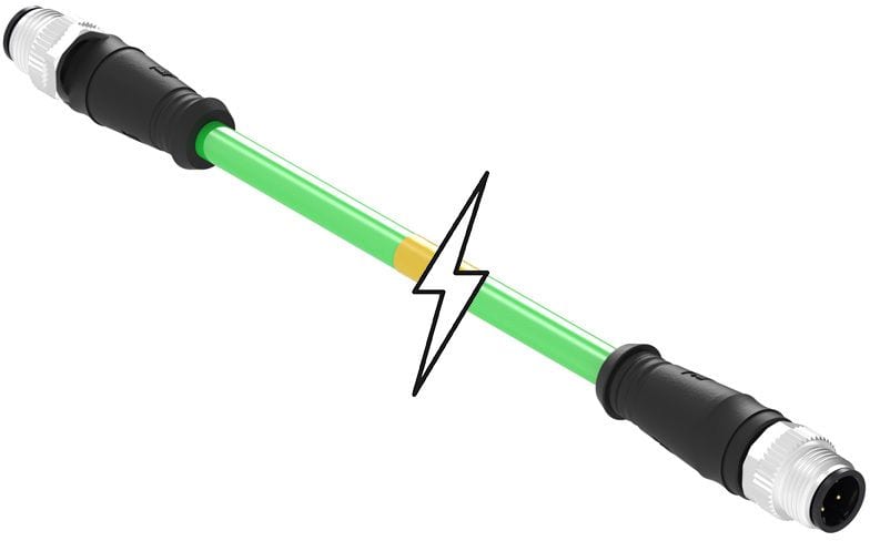 MOLEX - Sensor/Actuator/Power cable - CSE M12 ETH 4P DC MA MA STR WSOR 10M DE