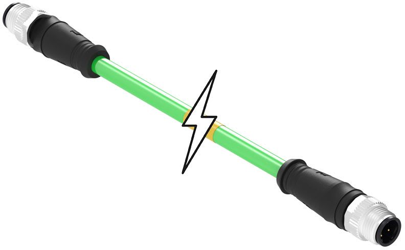 MOLEX - Sensor/Actuator/Power cable - CSE M12 ETH 4P DC MA MA STR WSOR 2M DE