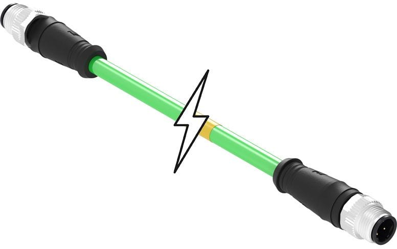 MOLEX - Sensor/Actuator/Power cable - CSE M12 ETH 4P DC WSOR 5M DE