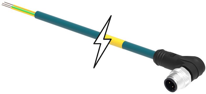 MOLEX - Sensor/Actuator/Power cable - CSE M12 ETH 4P DC MA RA WSOR 5M SE