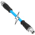 MOLEX - Sensor/Actuator/Power cable - M12 CAT6A CORDSET BLUE PUR AWG26 5M