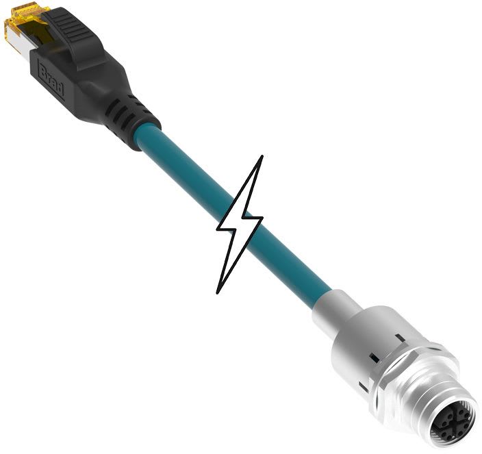 MOLEX - Patch Cord Connector - REC M12 CAT6A RJ45 8P PUR 1M