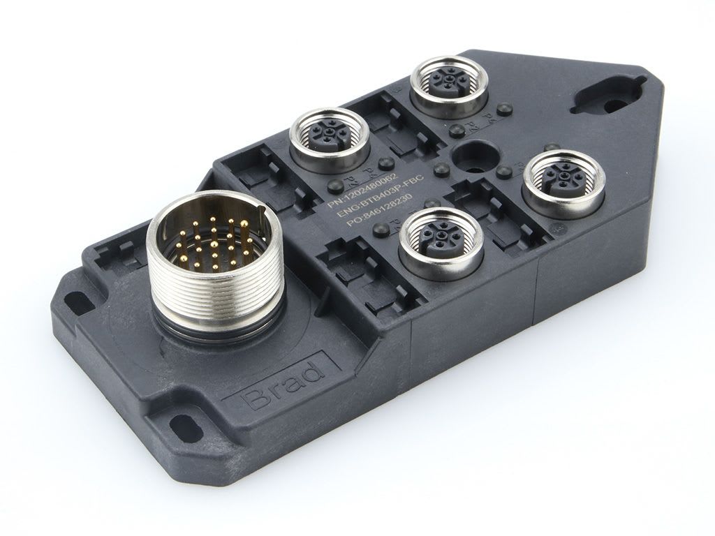 MOLEX - Interface Distributor (Without Cable) - MPIS M12 PNP 5P 4PT M23 BK DUAL