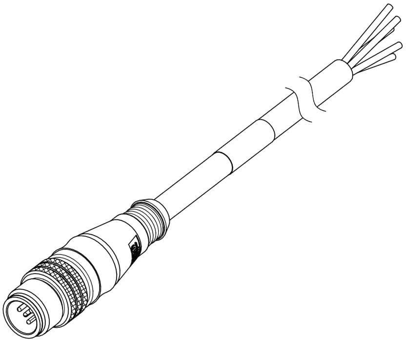 MOLEX - Sensor/Actuator/Power cable - MMC-4P-4W-MM-ST-2M-PVC