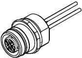 MOLEX - Mounting Circular Connector - M12-RECEPT-4P-FEM-FR-M16-0.3M