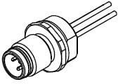 MOLEX - Mounting Circular Connector - M12-RECEPT-4P-MALE-FR-M16-0.3M