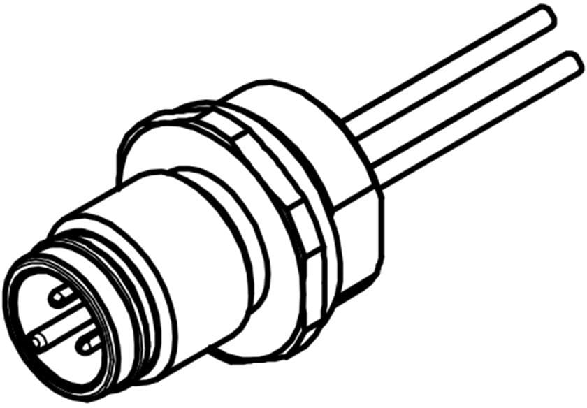 MOLEX - Mounting Circular Connector - M12-RECEPT-4P-MALE-FR-PG9-0.3M