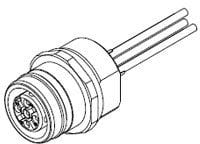 MOLEX - Mounting Circular Connector - M12-RECEPT-5P-FEM-FR-M16-0.3M