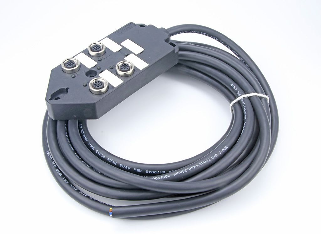 MOLEX - Interface Distributor (With Cable) - MPIS M12 PNP 4P 4PT BK 5M SINGLE