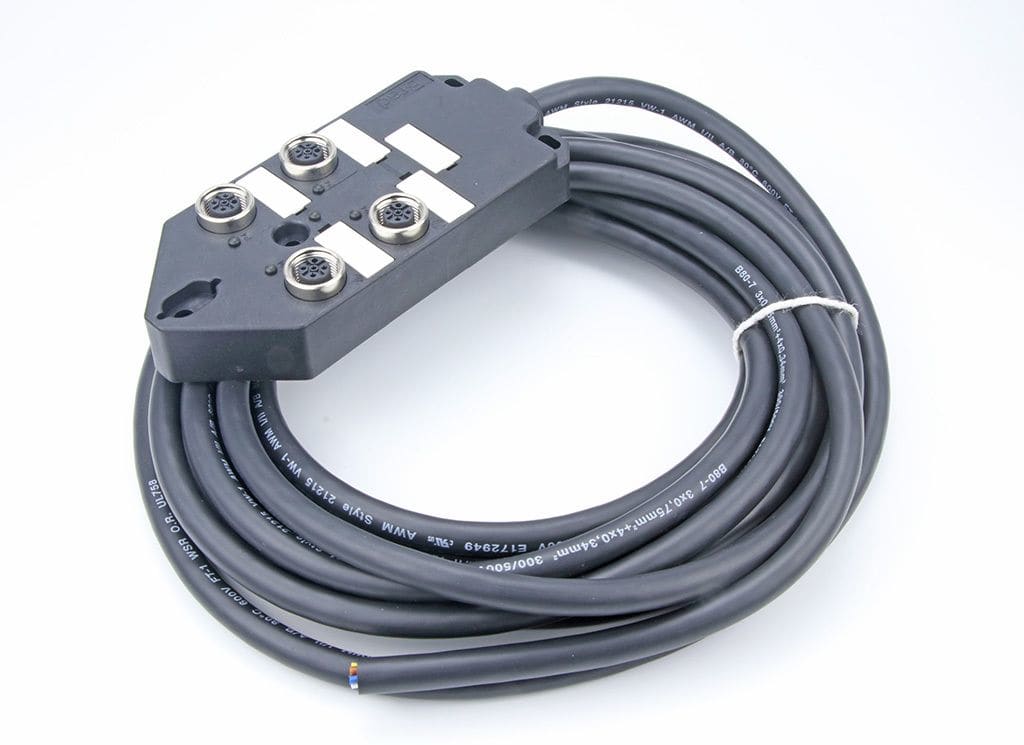 MOLEX - Interface Distributor (With Cable) - MPIS M12 PNP 4P 4PT BK 5M SINGLE