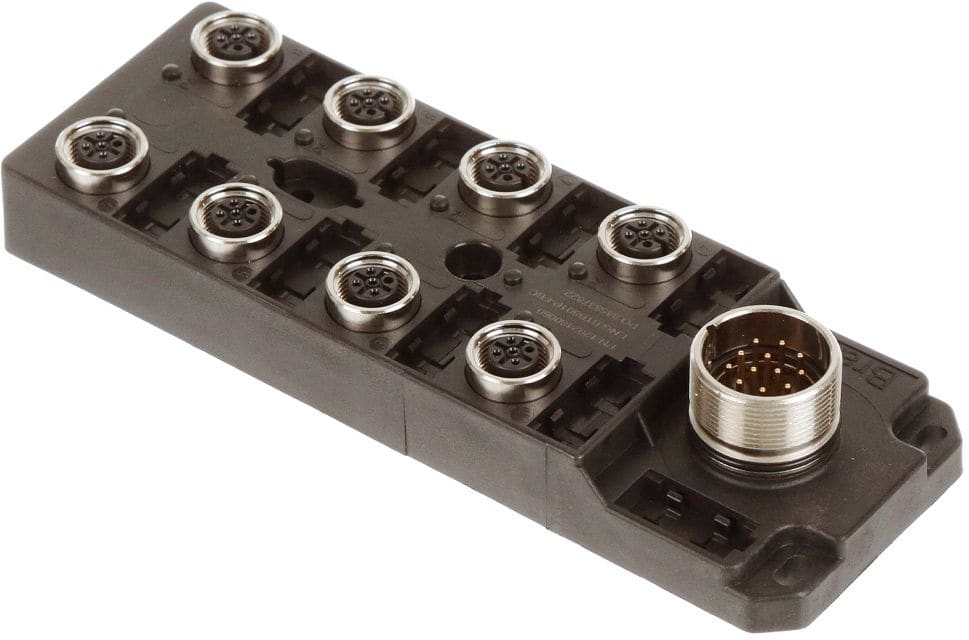 MOLEX - Interface Distributor (Without Cable) - MPIS M12 PNP 4P 8PT M23 BK SINGLE