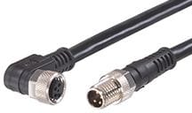 MOLEX - Sensor/Actuator/Power cable - CSE M8 M8 3P AC FE RA WSOR MA STR 1M