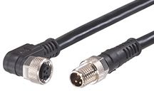 MOLEX - Sensor/Actuator/Power cable - CSE M8 M8 4P AC FE RA WSOR MA STR 5M