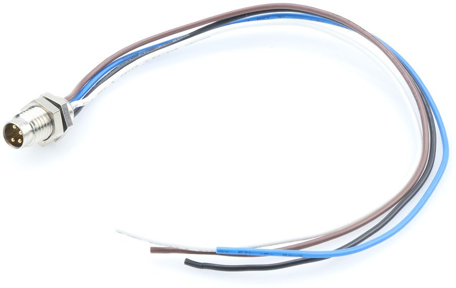 MOLEX - Mounting Circular Connector - REC M8 4P AC MA STR PVC 0 2M BM WIR UNSH